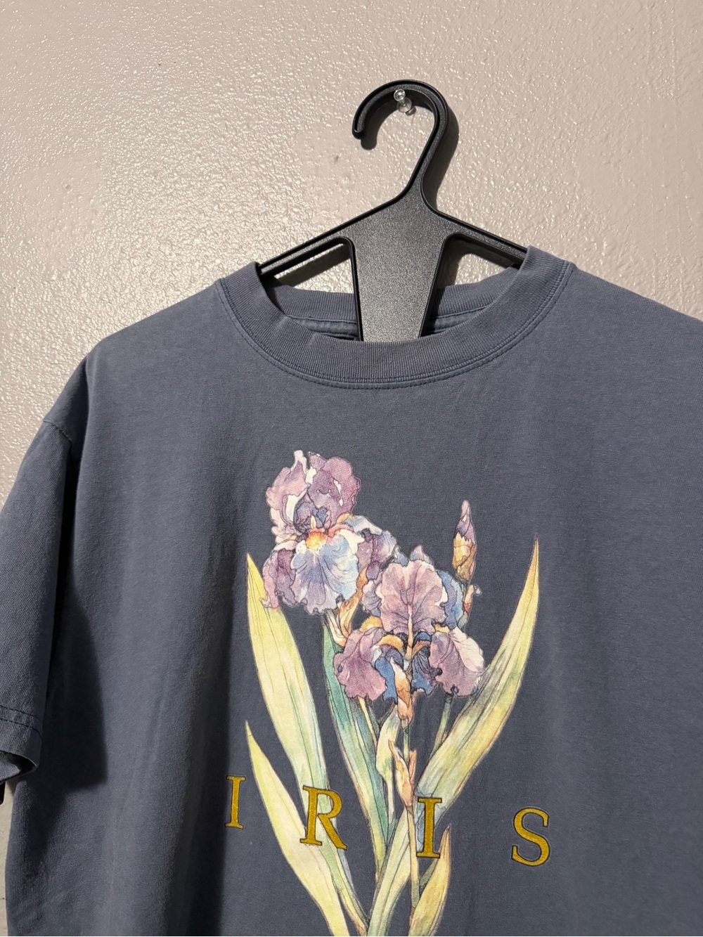 Vintage Anvil Iris Botanical Graphic T-Shirt | Floral Nature Tee - Picture 12 of 13